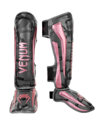 Scheenbeschermer Venum Elite Camo Zwart-Roze