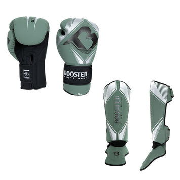 Booster kickboks set Bangkok Series 3 Khaki/Zwart/Zilver