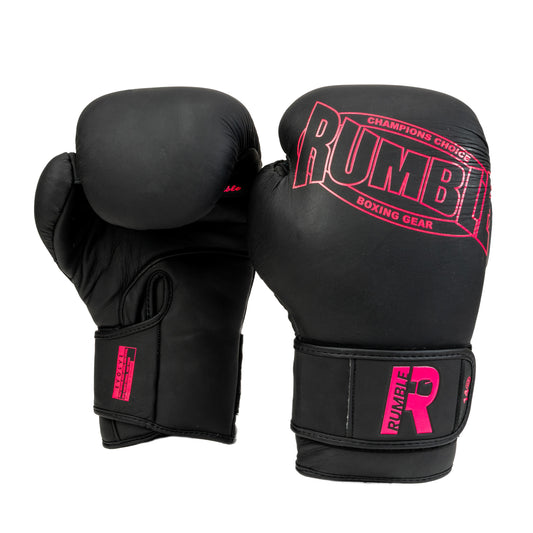 Bokshandschoen Rumble Leer Evolve Zwart/Roze