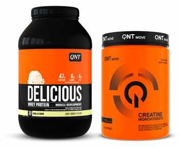 Powerpakket QNT Delicious Whey 908 gr + 800 gr Creatine