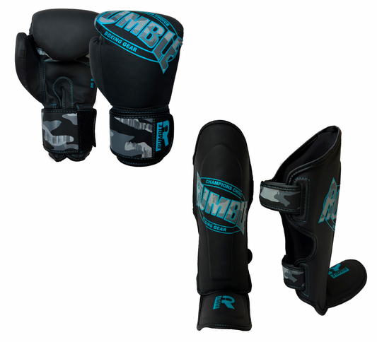 Rumble Kickboksset Camo Black-Aqua