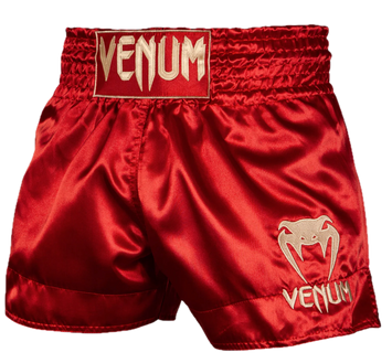 Kickboksshort Venum Classic Bordeaux Rood/Goud