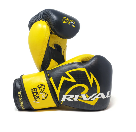 Bokshandschoen Rival RFX-Guerrero Sparring P4P Edition Black/Yellow