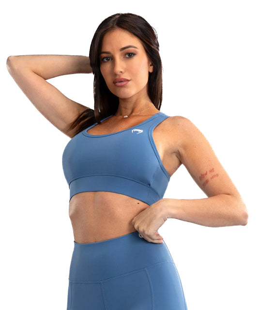 Venum Essentail Medium Impact Sport Bra Storm Blauw