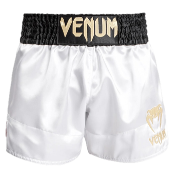 Kickboksshort Venum Classic Wit-Zwart