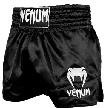 Kickboksshort Venum Classic Zwart/Wit