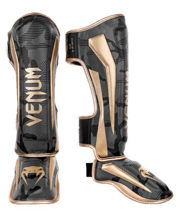 Scheenbeschermer Venum ELITE Dark-Camo-Gold