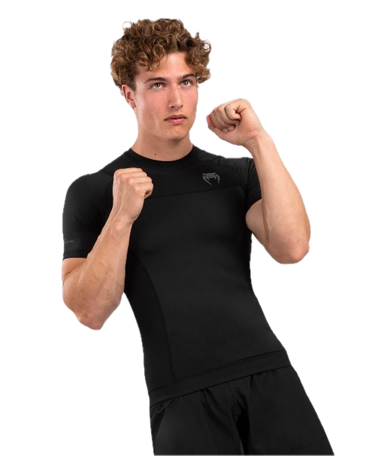 Venum Rashguard G-Fit Air Black Short Sleeves